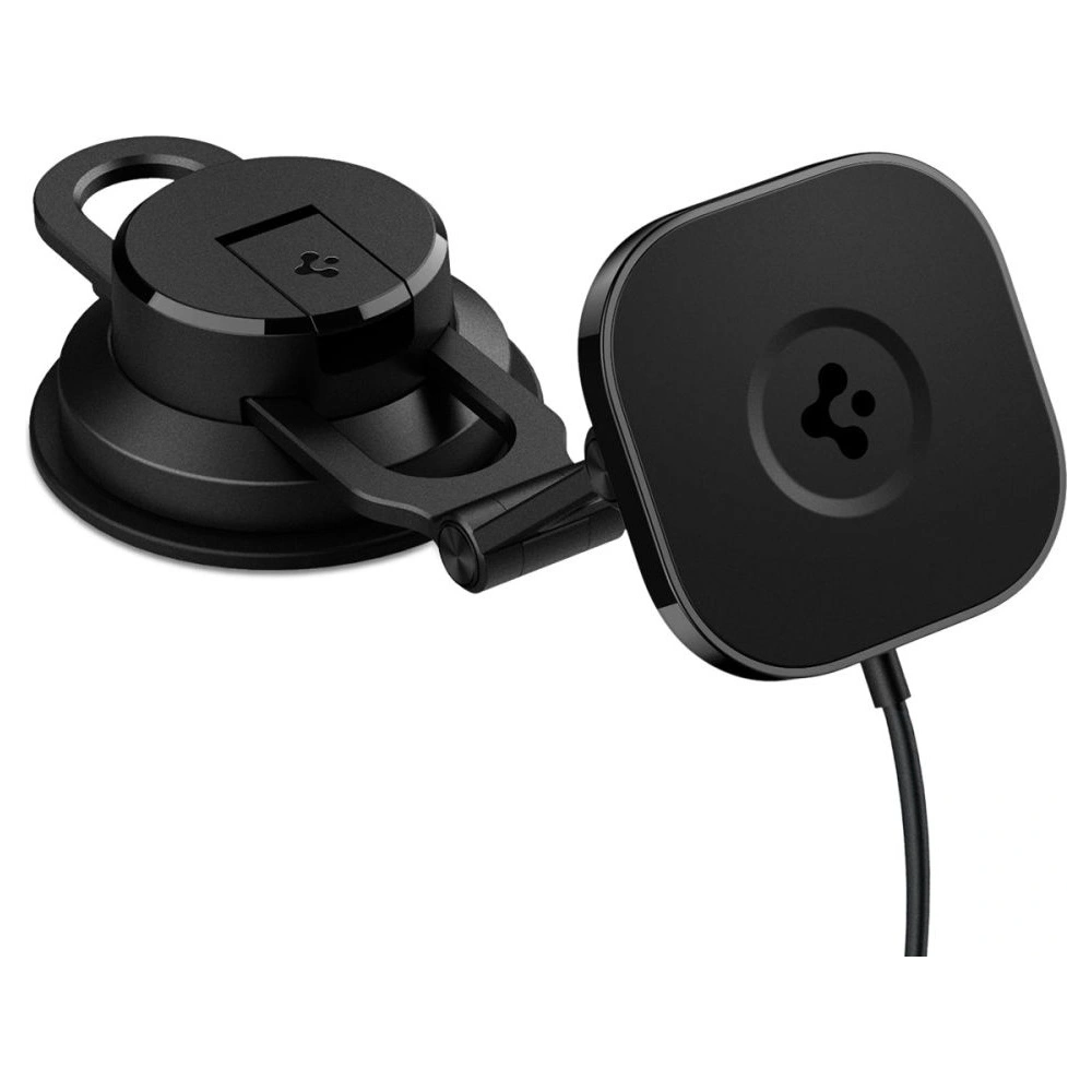 Uchwyt samochodowy z ładowarką bezprzewodową Spigen OneTap Pro 3 Black Dash Magnetic Car Mount (MagFit) Black