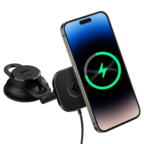Kup Uchwyt de mașină cu încărcător wireless Spigen OneTap Pro 3 Negru Dash Magnetic Car Mount (MagFit) Negru - SPN2842 - {ean13} - Sklep Home Screen