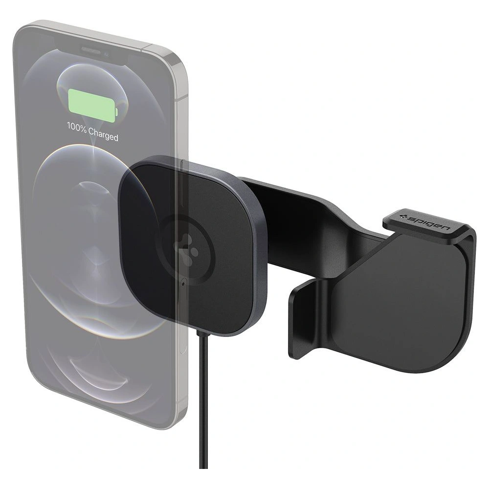 Uchwyt samochodowy z ładowarką bezprzewodową Spigen Tesla OneTap Pro Wireless Screen Car Mount (Mag Fit) Black