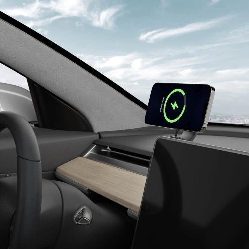 Kup Următorul suport auto cu încărcător wireless Spigen Tesla OneTap Pro Wireless Screen Car Mount (Mag Fit) Negru - SPN2843 - {ean13} - Sklep Home Screen