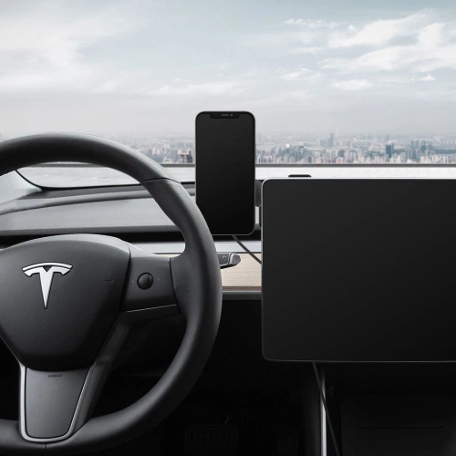 Kup Următorul suport auto cu încărcător wireless Spigen Tesla OneTap Pro Wireless Screen Car Mount (Mag Fit) Negru - SPN2843 - {ean13} - Sklep Home Screen
