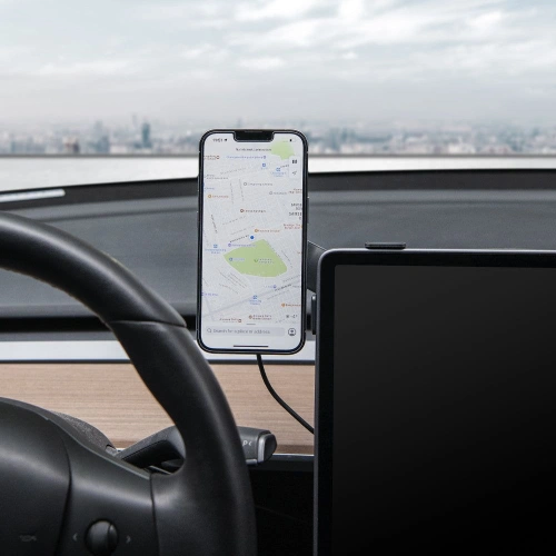 Kup Următorul suport auto cu încărcător wireless Spigen Tesla OneTap Pro Wireless Screen Car Mount (Mag Fit) Negru - SPN2843 - {ean13} - Sklep Home Screen