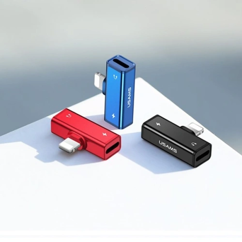 Kup USAMS US-SJ270 AU05 2in1 Lightning Adapter schwarz/schwarz - USA939 - {ean13} - Sklep Home Screen