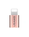 Adaptor USAMS US-SJ014 microUSB/Lightning rozie-aurie/rose gold