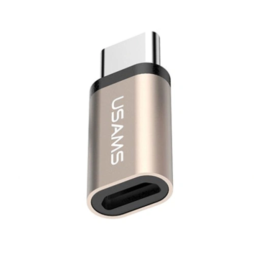Kup USAMS US-SJ021 microUSB/USB-C Adapter gold/gold - USA941 - {ean13} - Sklep Home Screen