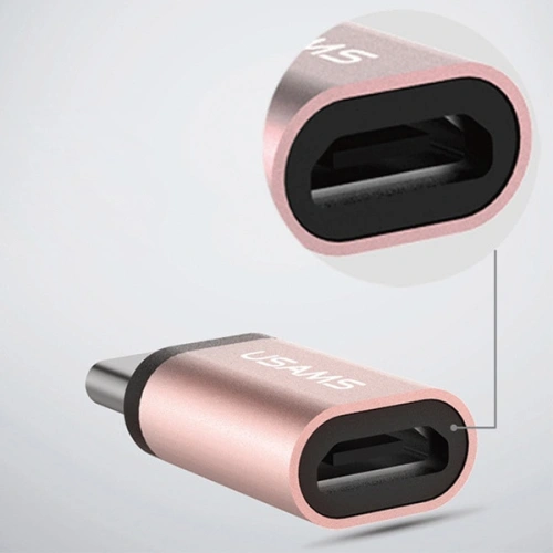 Kup Adaptor USAMS US-SJ021 microUSB/USB-C auriu/aurie - USA941 - {ean13} - Sklep Home Screen