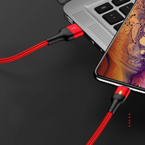 Kup USAMS US-SJ327 U28 mágneses kábel USB-A/USB-C 2A/3A Gyors Töltés 1m piros/red - USA942 - {ean13} - Sklep Home Screen
