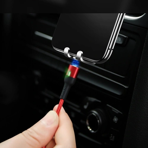 Kup USAMS US-SJ327 U28 mágneses kábel USB-A/USB-C 2A/3A Gyors Töltés 1m piros/red - USA942 - {ean13} - Sklep Home Screen