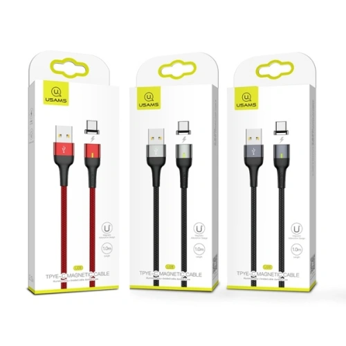 Kup USAMS US-SJ327 U28 mágneses kábel USB-A/USB-C 2A/3A Gyors Töltés 1m piros/red - USA942 - {ean13} - Sklep Home Screen
