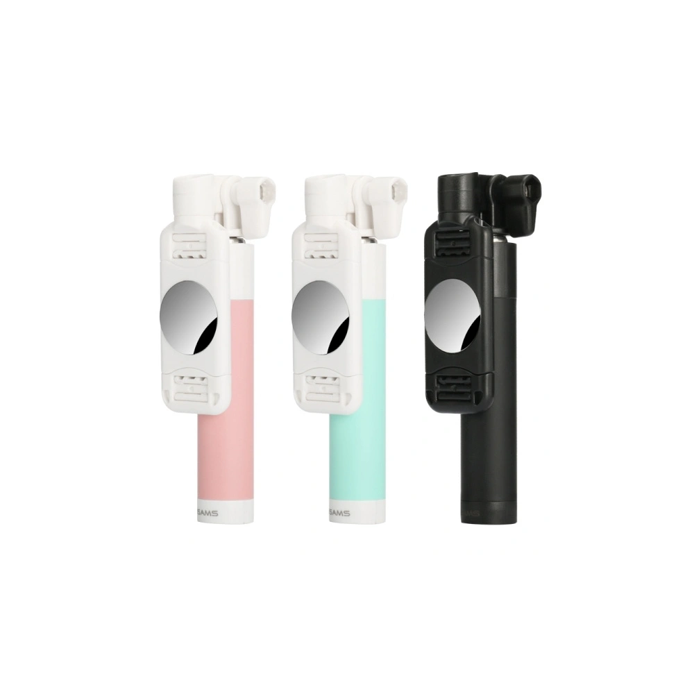 Kijek do selfie USAMS US-ZB014 Selfie Stick Mini Mirror Lightning czarny/black