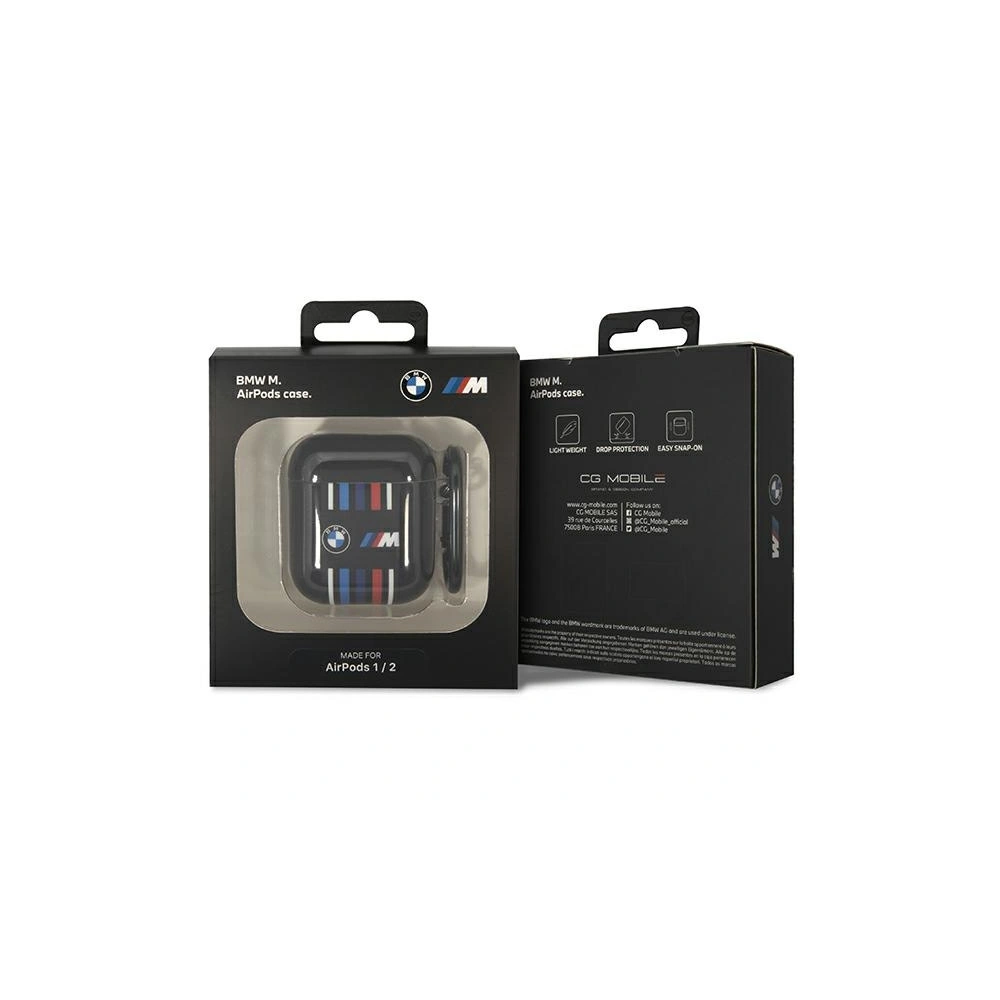 Etui BMW BMA222SWTK Apple AirPods 2/1 czarny/black Multiple Colored Lines