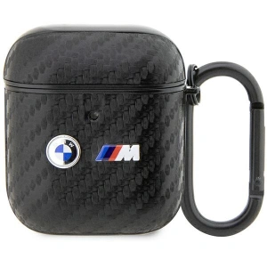 Kup Etui BMW BMA2WMPUCA2 Apple AirPods 2/1 negru/black Carbon Double Metal Logo - BMW417 - {ean13} - Sklep Home Screen