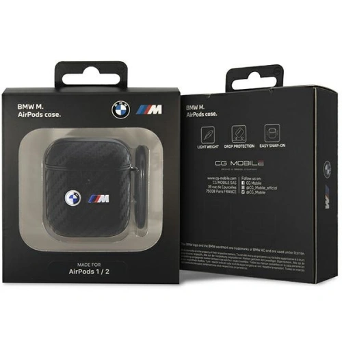 Kup Etui BMW BMA2WMPUCA2 Apple AirPods 2/1 černý/black Carbon Double Metal Logo - BMW417 - {ean13} - Sklep Home Screen