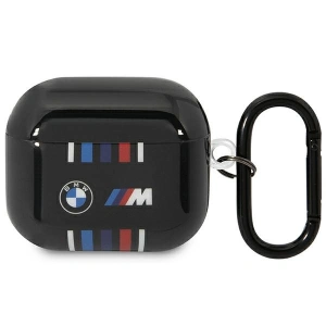 Etui BMW BMA322SWTK Apple AirPods 3 černý/black Vícebarevné čáry