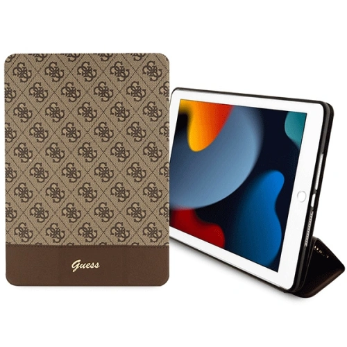 Kup Etui Guess GUFC10PS4SGW Apple iPad 10.2 2019/2020/2021 (7., 8. i 9. generacji) brązowy/brown 4G Stripe Allover - GUE2433 - {ean13} - Sklep Home Screen