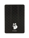 Etui Karl Lagerfeld KLFC10SAKHPCK Apple iPad 10.2 2019/2020/2021 (7., 8. és 9. generáció) fekete/black Saffiano Monogram Choupette Magnet Allover
