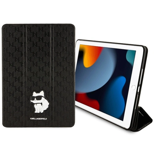 Kup Etui Karl Lagerfeld KLFC10SAKHPCK Apple iPad 10.2 2019/2020/2021 (7., 8. a 9. generace) černý/black Saffiano Monogram Choupette Magnet Allover - KLD1524 - {ean13} - Sklep Home Screen