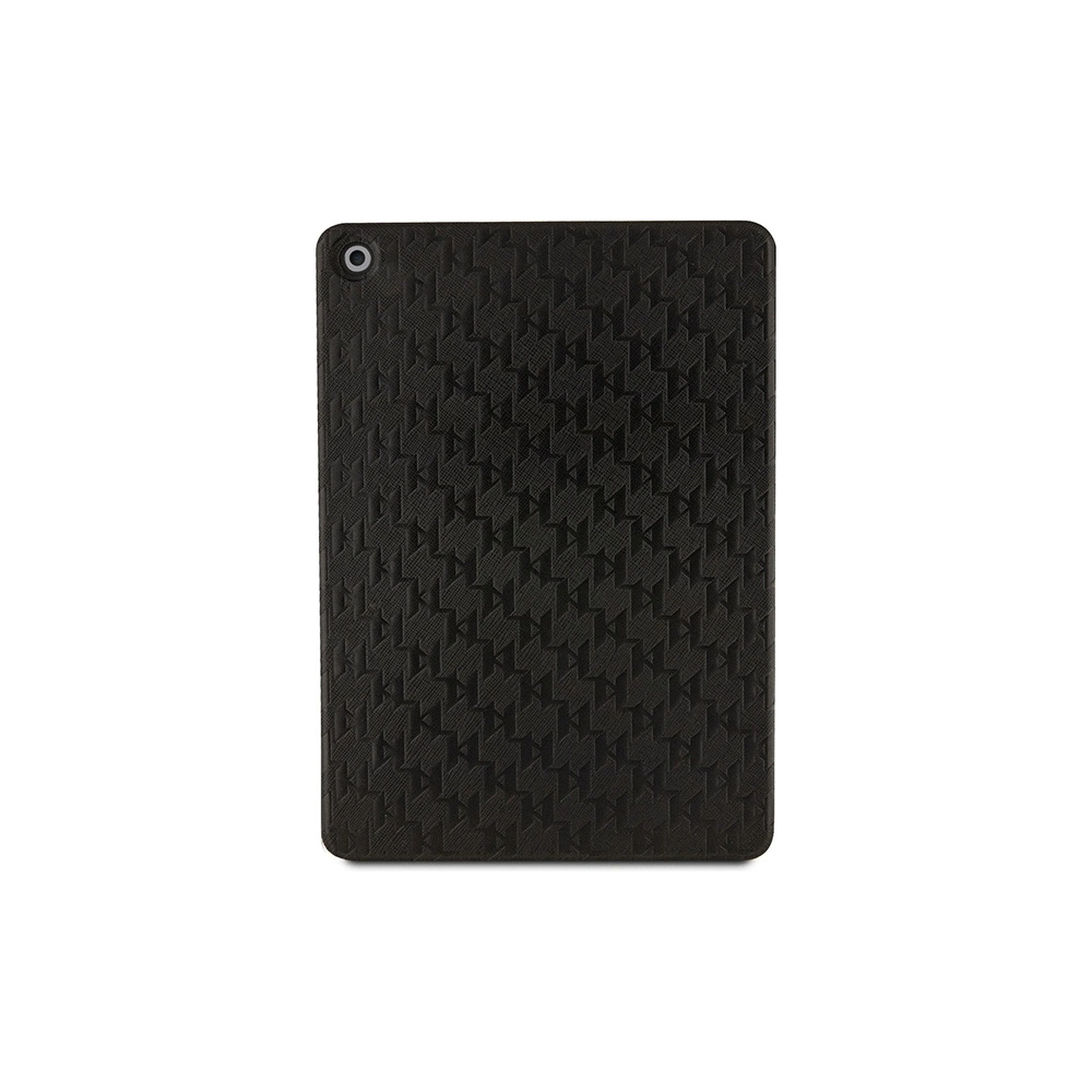 Etui Karl Lagerfeld KLFC10SAKHPKK Apple iPad 10.2 2019/2020/2021 (7., 8. i 9. generacji) czarny/black Saffiano Monogram Ikonik Magnet Allover