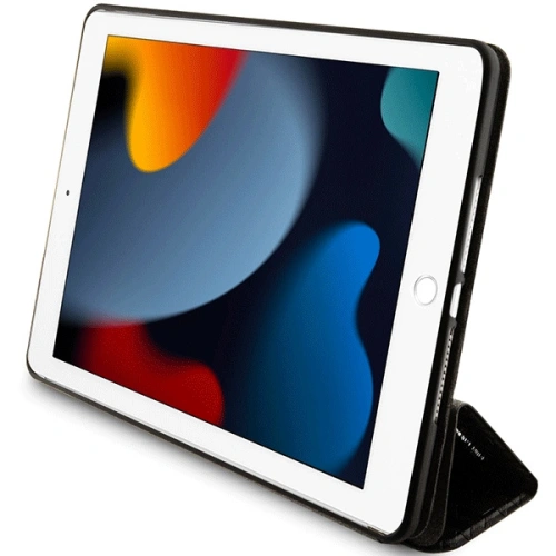 Kup Karl Lagerfeld Apple Tasche KLFC10SAKHPKK iPad 10.2 2019/2020/2021 (7., 8. und 9. Generation) schwarz/schwarz Saffiano Monogram Ikonik Magnet Allover - KLD1525 - {ean13} - Sklep Home Screen