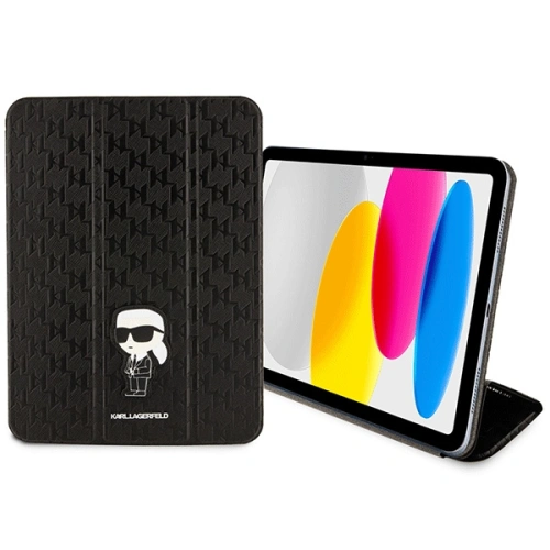 Kup Karl Lagerfeld Apple Tasche KLFC11SAKHPKK iPad 10.9 2022 (10. Generation) schwarz/schwarz Saffiano Monogramm Ikonik Magnet Allover - KLD1527 - {ean13} - Sklep Home Screen