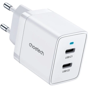Buy Choetech PD5006 Wall Charger 2x USB-C, 40W (white) - CHT40 - {ean13} - Home Screen Store Europe