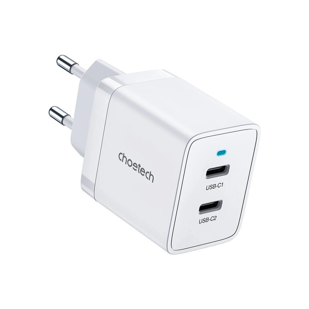 Ładowarka sieciowa Choetech PD5006 2x USB-C, 40W (biała)