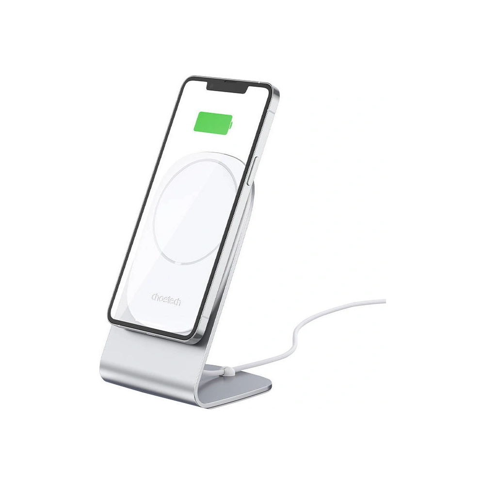 Stojak z magnetyczną ładowarką indukcyjną Choetech H047 (srebrny)