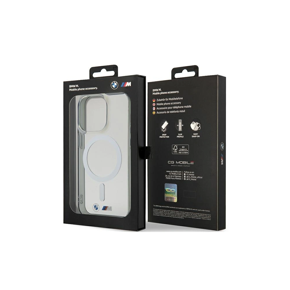 Etui BMW BMHMP14LHCRS Apple iPhone 14 Pro transparent hardcase Silver Ring MagSafe