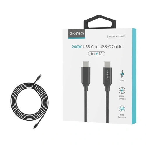 Kup Kábel Choetech XCC-1035 USB-C/USB-C 240W 1.2m (fekete) - CHT53 - {ean13} - Sklep Home Screen