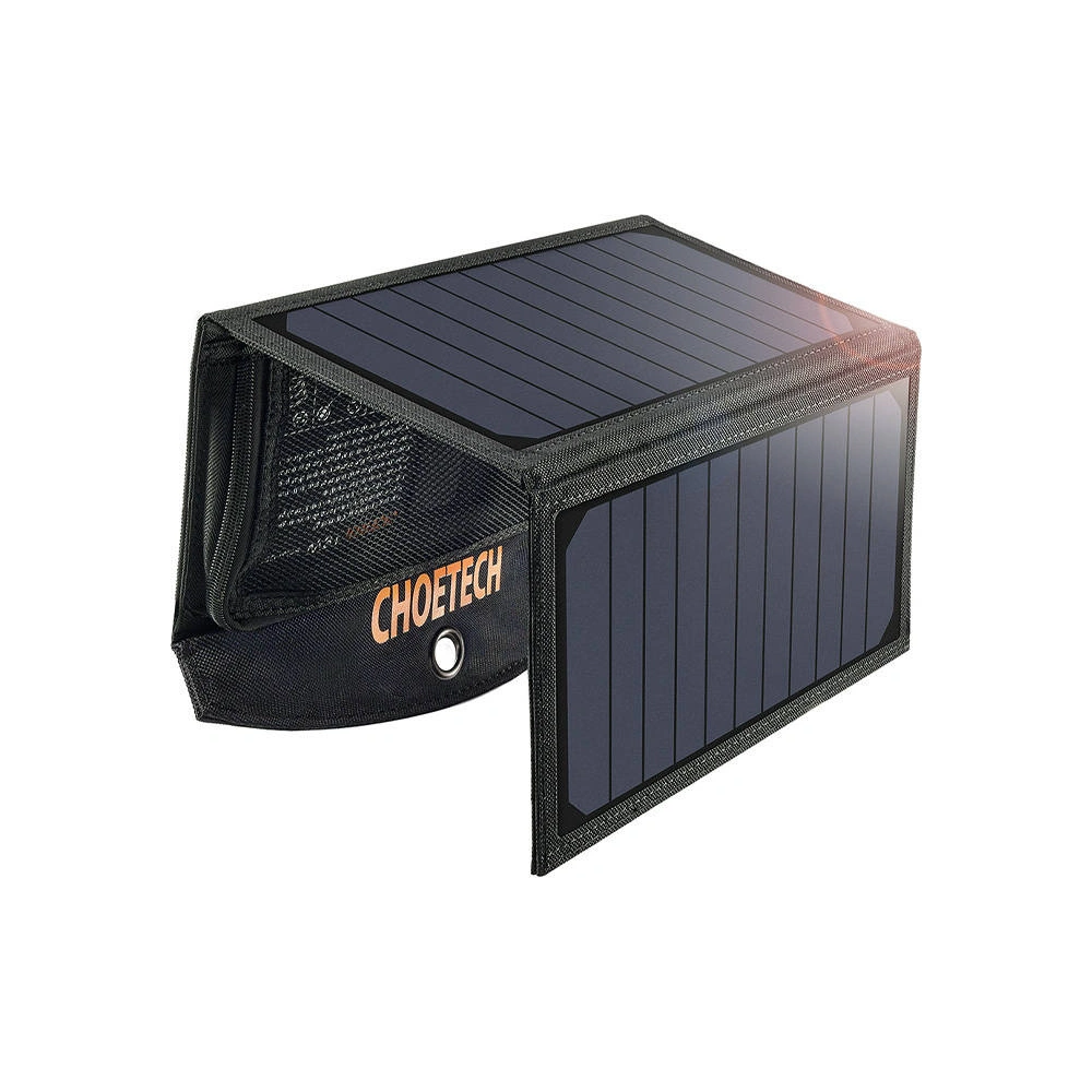 Składana ładowarka solarna Choetech SC001 19W 2xUSB (czarna)
