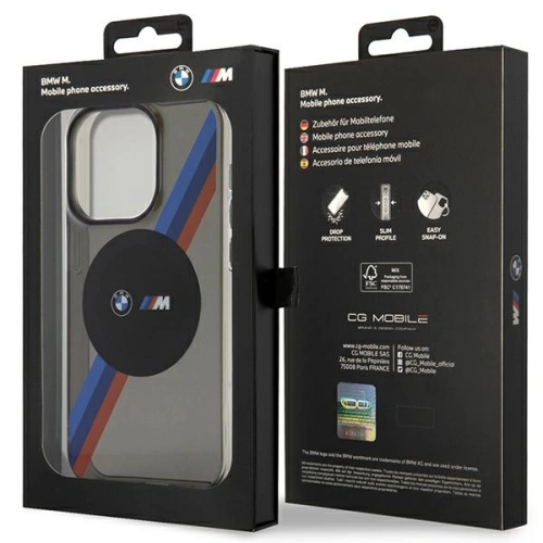 Kup BMW Apple Tasche BMHMP14LHDTK iPhone 14 Pro grau/grau Tricolor Stripes MagSafe - BMW429 - {ean13} - Sklep Home Screen