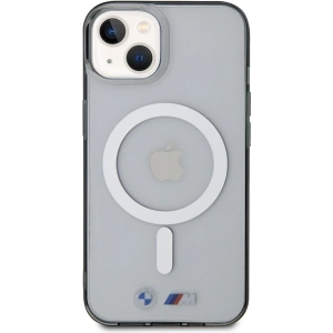Etui BMW BMHMP14MHCRS Apple iPhone 14 Plus / 15 Plus transparent hardcase Silver Ring MagSafe