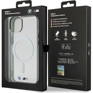 Etui BMW BMHMP14MHCRS Apple iPhone 14 Plus / 15 Plus transparent hardcase Silver Ring MagSafe