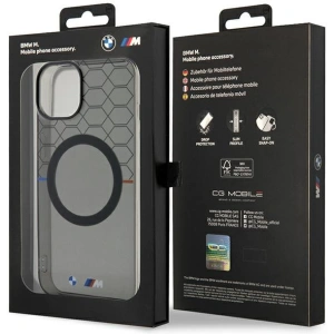 Etui BMW BMHMP14MHGPK Apple iPhone 14 Plus / 15 Plus szary/grey Pattern MagSafe