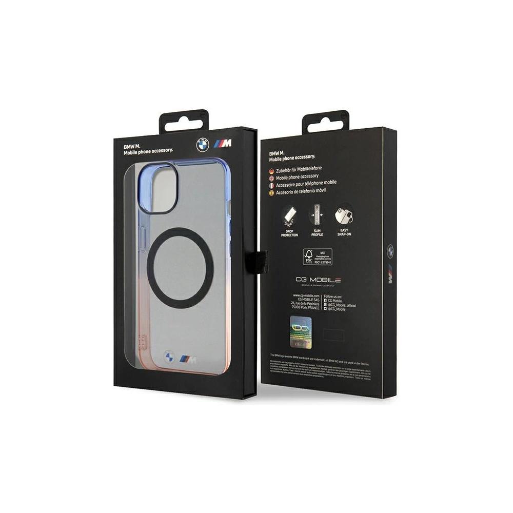 Etui BMW BMHMP14MHTGE Apple iPhone 14 Plus / 15 Plus szary/grey hardcase Gradient Bumper MagSafe