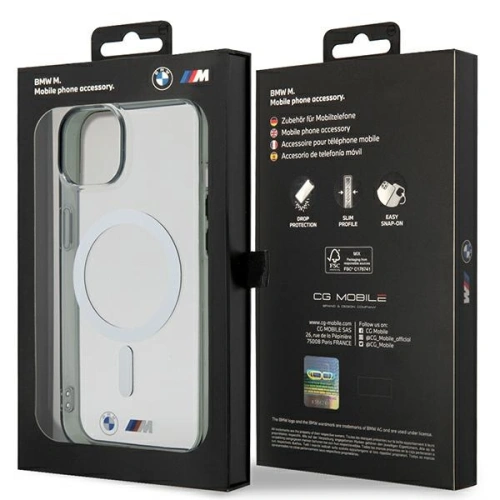 Buy BMW BMHMP14SHCRS Apple iPhone 14 transparent hardcase Silver Ring MagSafe - BMW435 - {ean13} - Home Screen Store Europe