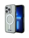 BMW Apple Tasche BMHMP14XHCRS iPhone 14 Pro Max transparentes Hartschalengehäuse Silber Ring MagSafe