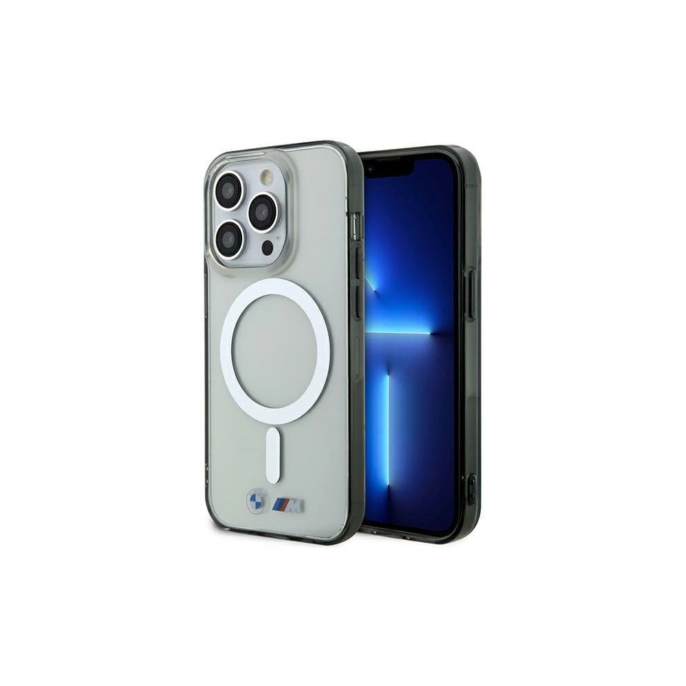 Etui BMW BMHMP14XHCRS Apple iPhone 14 Pro Max transparent hardcase Silver Ring MagSafe