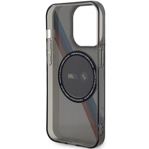 Kup BMW Apple Tasche BMHMP14XHDTK iPhone 14 Pro Max grau/grau Hartschale Tricolor Stripes MagSafe - BMW440 - {ean13} - Sklep Home Screen