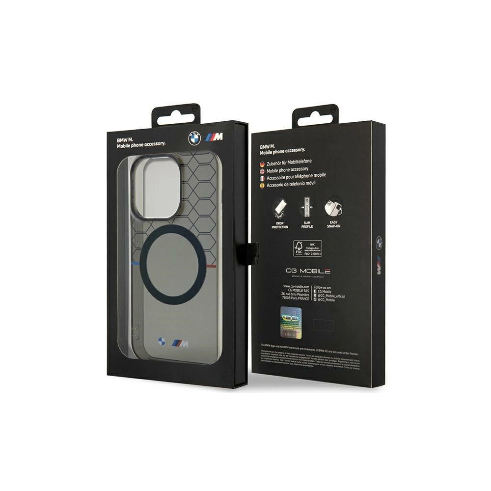 Etui BMW BMHMP14XHGPK Apple iPhone 14 Pro Max szary/grey hardcase Pattern MagSafe