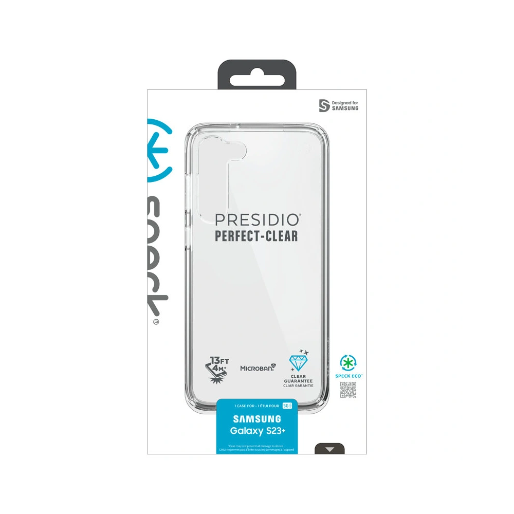 Etui Speck Presidio Perfect-Clear MICROBAN Samsung Galaxy S23+ Plus (Clear)