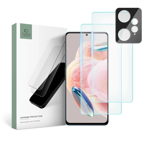 Kup Edzett üveg + fényképezőgép lencsékhez Tech-Protect Supreme Set Xiaomi Redmi Note 12 LTE Clear [2+1 PACK] - THP1897 - {ean13} - Sklep Home Screen