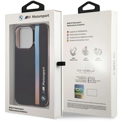 Kup BMW Apple Tasche BMHCP14L22HVGV iPhone 14 Pro schwarz/schwarz IML Tricolor Stripe - BMW443 - {ean13} - Sklep Home Screen