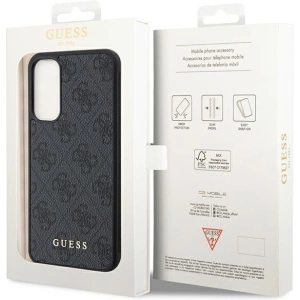 Etui Guess GUHCSA34G4GFGR Samsung Galaxy A34 5G szary/grey hard case 4G Metal Gold Logo