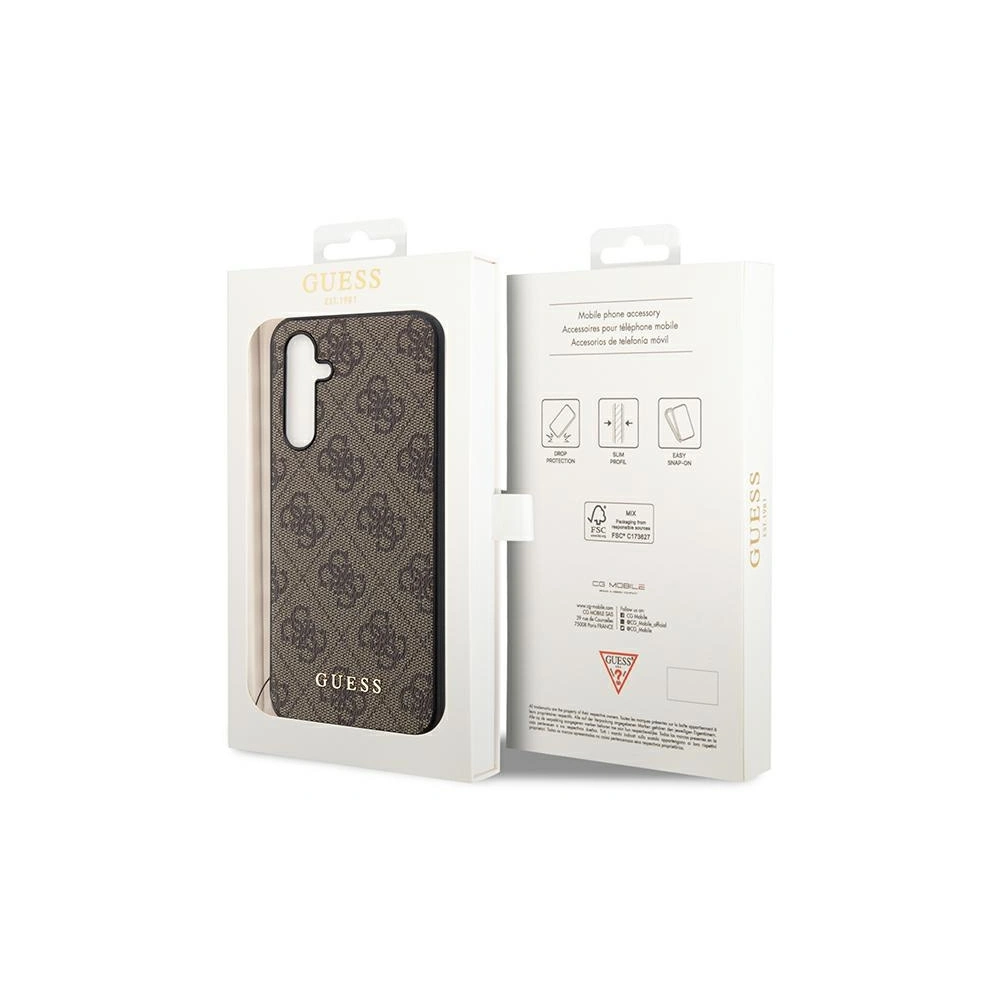 Etui Guess GUHCSA54GF4GBR Samsung Galaxy A54 5G brązowy/brown hard case 4G Charms Collection