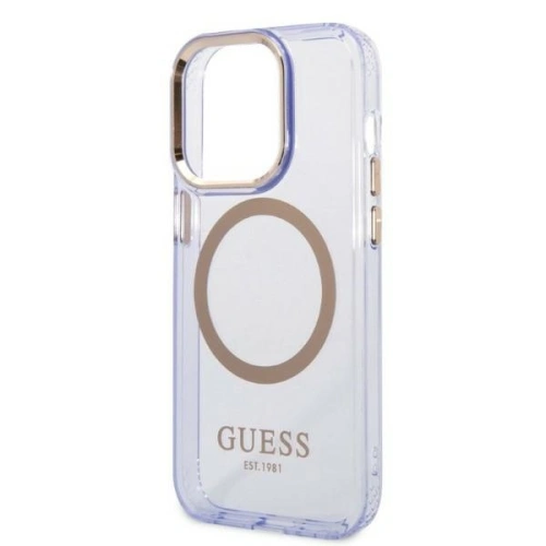Kup Etui Guess GUHMP14LHTCMU Apple iPhone 14 Pro purpurowy/purple hard case Gold Outline Translucent MagSafe - GUE2448 - {ean13} - Sklep Home Screen