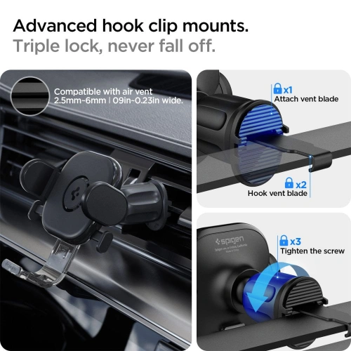 Kup Uchwyt samochodowy Spigen UTS12 Onetap Universal Vent Car Mount Black - SPN2849 - {ean13} - Sklep Home Screen