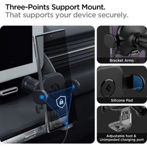 Uchwyt samochodowy Spigen UTS12 Onetap Universal Vent Car Mount Black