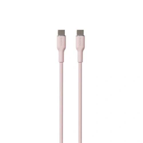 Kup 1.5m PURO ICON Soft-Kabel USB-C/USB-C (staubiges Rosa) - PUR670 - {ean13} - Sklep Home Screen