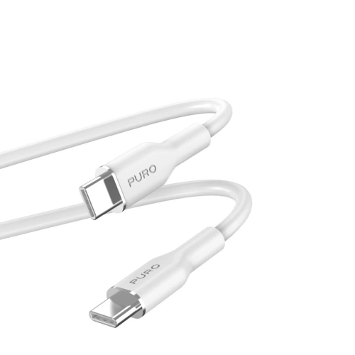 Buy PURO ICON Soft Cable USB-C/USB-C 1.5m (White) - PUR671 - {ean13} - Home Screen Store Europe
